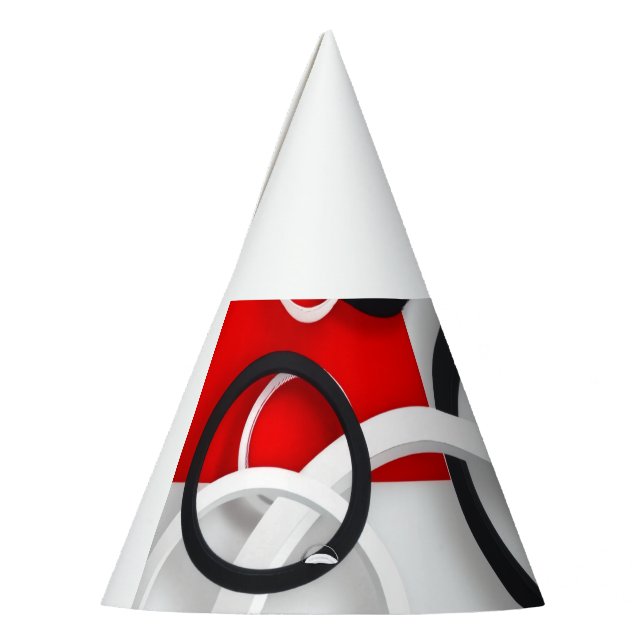Chapeaux De Fètes Couverture Sherpa Cercles Rouge Noir (Gauche)