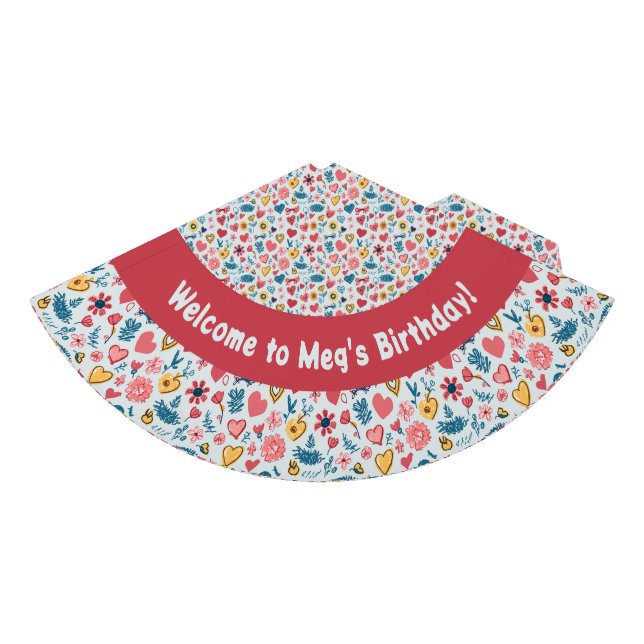 Chapeaux De Fètes Crayon Pastel Coeur & Fleurs (Devant)