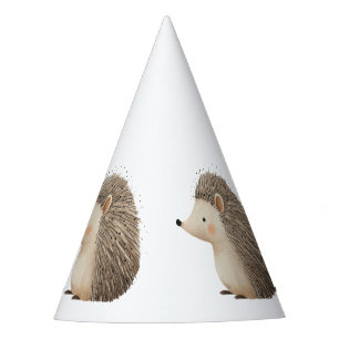 Chapeaux De Fètes Crème Brown Hérisson Anniversaire