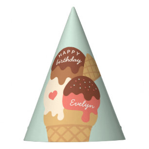Chapeaux De Fètes Crème glacée Sundae Anniversaire de enfant personn
