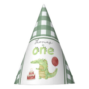 Chapeaux De Fètes Crocodile aquarelle 1er anniversaire
