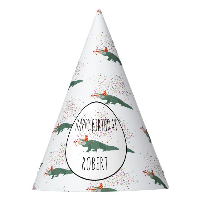 Chapeaux De Fètes Crocodile d'alligator - Animaux Anniversaire (Devant)