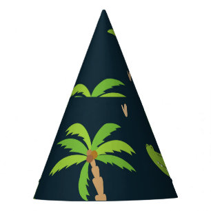 Chapeaux De Fètes Crocodiles de dessin : Alligator Palms Motif.