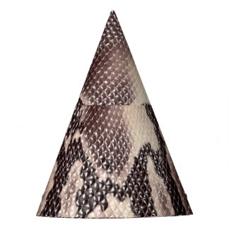 Chapeaux De Fètes Cuir serpent : texture brune transparente
