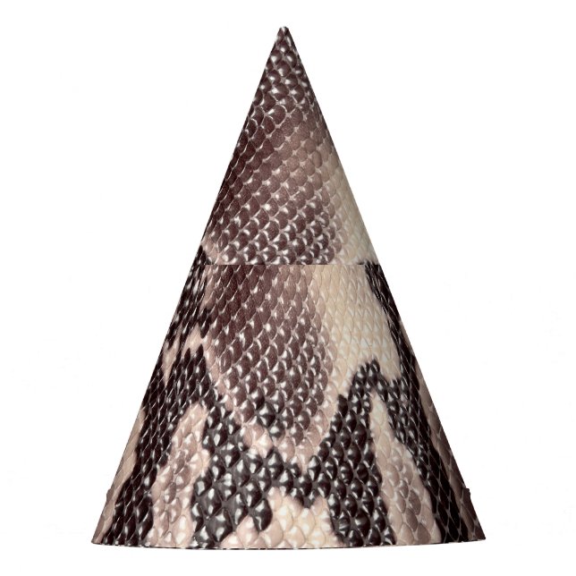 Chapeaux De Fètes Cuir serpent : texture brune transparente (Devant)