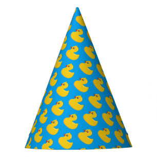 Chapeaux De Fètes Cuisine jaune en caoutchouc Motif bleu Arrière -