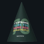 Chapeaux De Fètes Custom Age & Name Funny Senior Birthday<br><div class="desc">Voir mon magasin pour plus d'objets d'anniversaire personnalisés.</div>