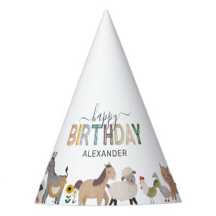 Chapeaux De Fètes Cute Barnyard Animaux Anniversaire