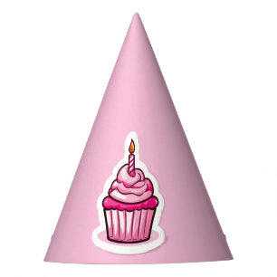 Chapeaux De Fètes Cute Cupcake Thème Anniversaire Fille Casquette Pe