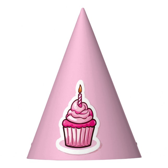 Chapeaux De Fètes Cute Cupcake Thème Anniversaire Fille Casquette Pe (Devant)