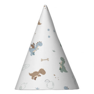 Chapeaux De Fètes Cute Dino Patern Casquette du Parti blanc