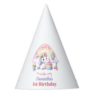 Chapeaux De Fètes Cute Magique Unicorn fille premier anniversaire Ra