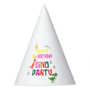 Chapeaux De Fètes Cute Modern Dino Dinosaur fête d'anniversaire pour