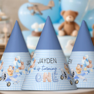 Chapeaux De Fètes Cute Pastel Bleu Brown Ours Bébé Tourne un