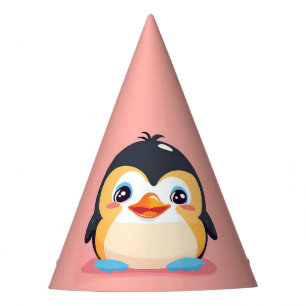 Chapeaux De Fètes Cute Penguin Face safari zoo glace Anniversaire