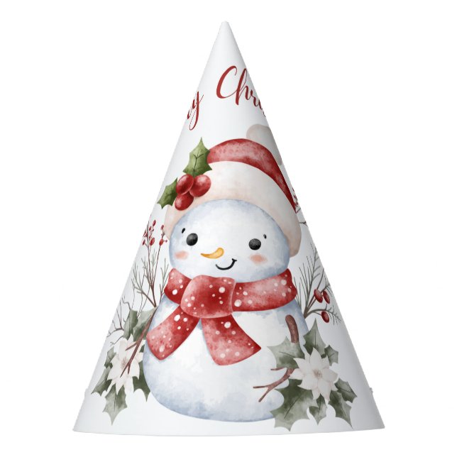 Chapeaux De Fètes Cute Snowman Christmas Party Hat (Devant)