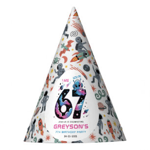 Chapeaux De Fètes Cute Space 7e Anniversaire   Six et Sept Ans