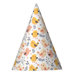 Chapeaux De Fètes Cute Spring Chicks et modèle floral