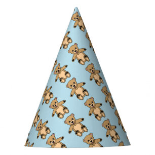 Chapeaux De Fètes Cute Teddy Bear Anniversaire de enfant Bleu