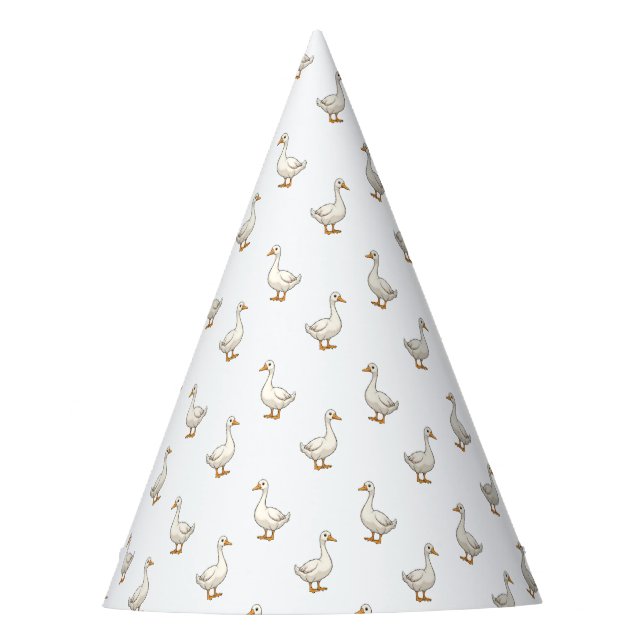 Chapeaux De Fètes Cute White Goose Pattern (Devant)