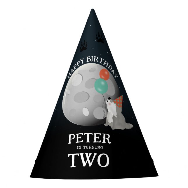 Chapeaux De Fètes Cute Wolf Pack Woodland Moon Howling Birthday (Devant)