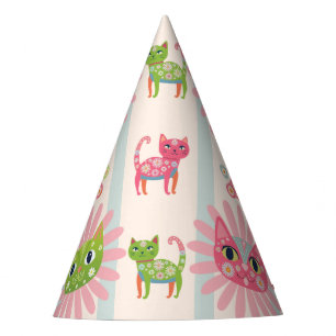 Chapeaux De Fètes Daisy Kitty Visage Purr-fect fête d'anniversaire