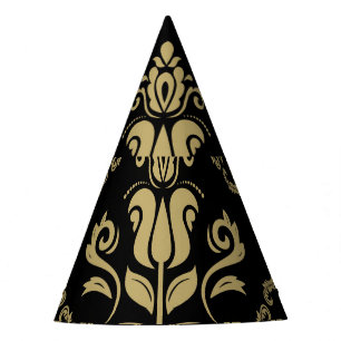 Chapeaux De Fètes Damask Black Gold : Classic Ornament.