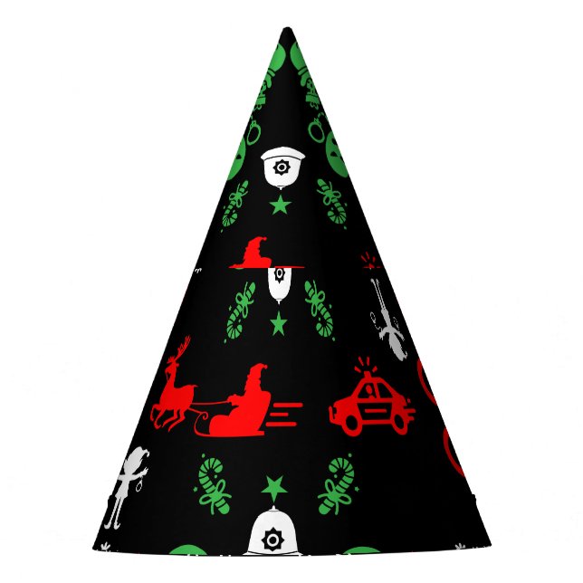 Chapeaux De Fètes Décor de Noël de la police (Devant)