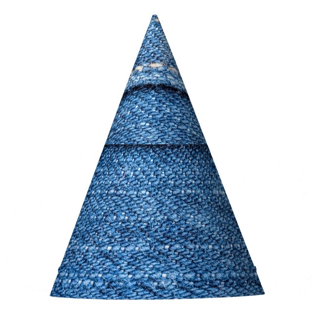Chapeaux De Fètes Dénim Bleu : Jeans Classique Texture. (Devant)