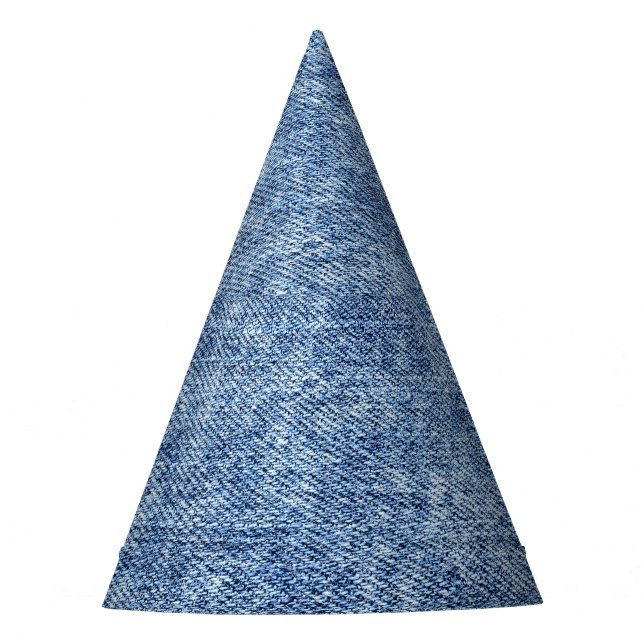 Chapeaux De Fètes Dénim bleu lavement acide, texture de gros plan. (Devant)