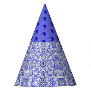 Chapeaux De Fètes Dentelle en céramique Bleu de Grèce