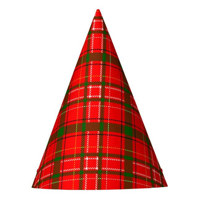 Chapeaux De Fètes Design de Motif de Noël Tartan rouge (Devant)