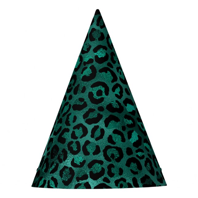 Chapeaux De Fètes Design turquoise et Gold Leopard Series 5 (Devant)