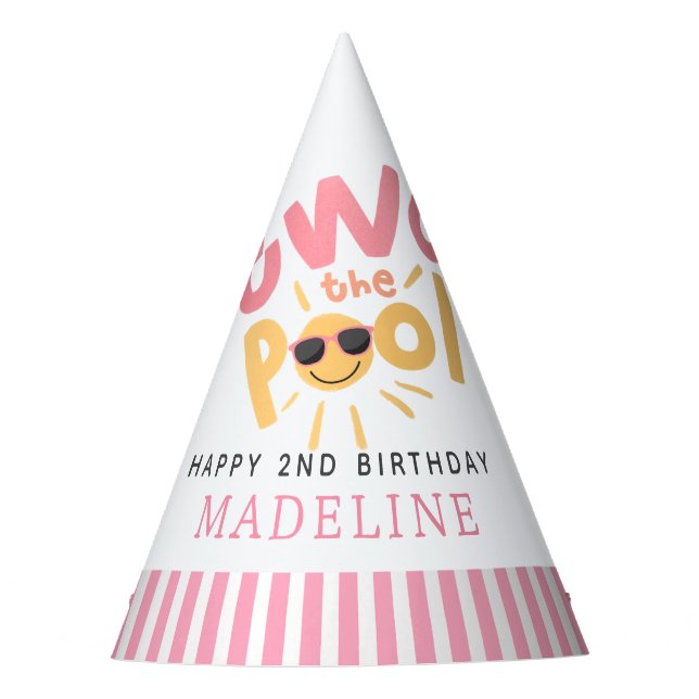 Chapeaux De Fètes Deux à la piscine 2e anniversaire (Devant)
