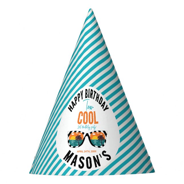 Chapeaux De Fètes Deux Cool Boy 2e fête d'anniversaire (Devant)