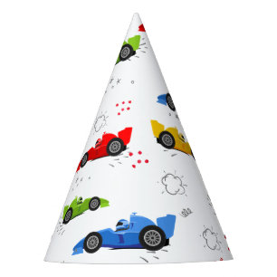 Chapeaux De Fètes Deux Enfants de 2e anniversaire Rapide Racing Cars