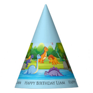 Chapeaux De Fètes Dinosaur Anniversaire Fête Nom du garçon Cute Dino