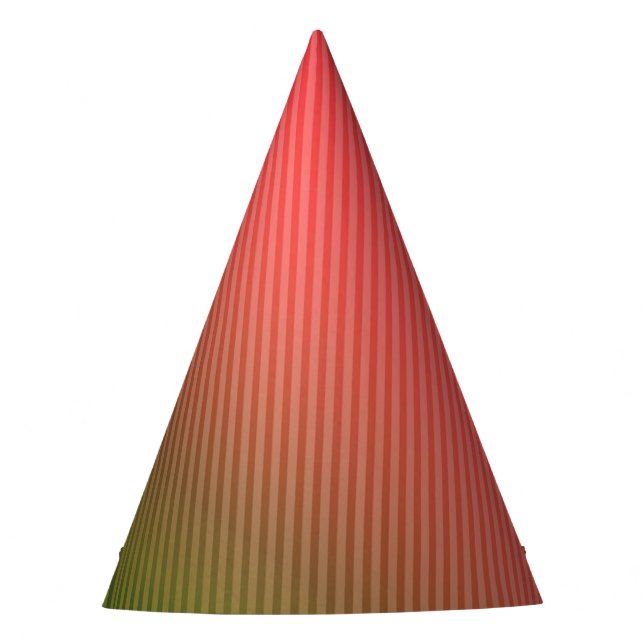 Chapeaux De Fètes Divisé, rouge, vert, dégradé (Devant)