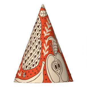 Chapeaux De Fètes Doodle de fruits d'été Vintage