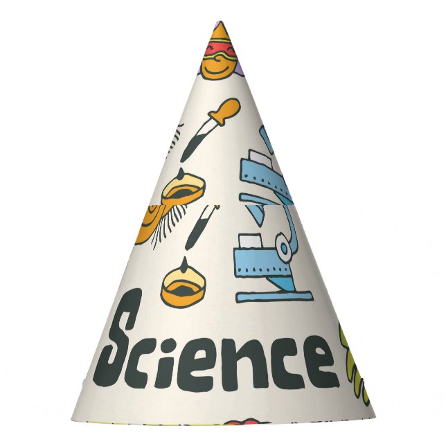 Chapeaux De Fètes Doodles de science : Ensemble d'écoles à main. (Devant)