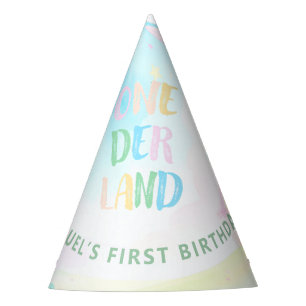 Chapeaux De Fètes Douce Onederland aquarelle pastel 1er Anniversaire