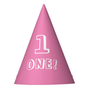 Chapeaux De Fètes Doux rose blanc numéro personnalisé âge anniver