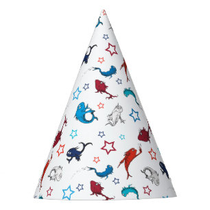 Chapeaux De Fètes Dr. Seuss Un Poisson Deux Poissons Motif Étoile