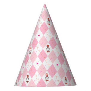 Chapeaux De Fètes Dr Seuss Valentine  Jacquard rose Le chat dans le 