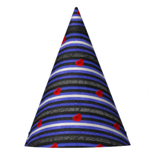 Chapeaux De Fètes Drapeau de fierté en cuir SlipperyJoe's noir bleu 