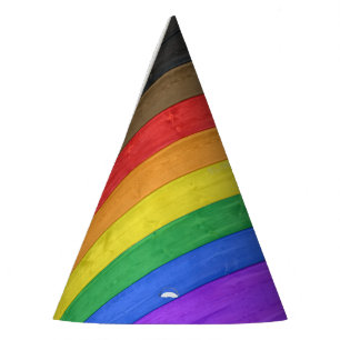 Chapeaux De Fètes Drapeau de fierté gay inclusif SlipperyJoe's à tex