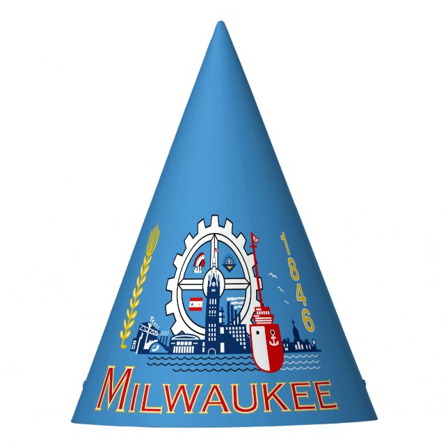 Chapeaux De Fètes Drapeau de Milwaukee, Wisconsin  (Devant)