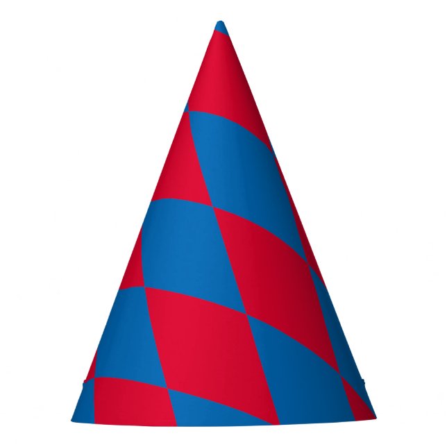 Chapeaux De Fètes Drapeau diamant Bavière bleu et rouge Motif (Devant)