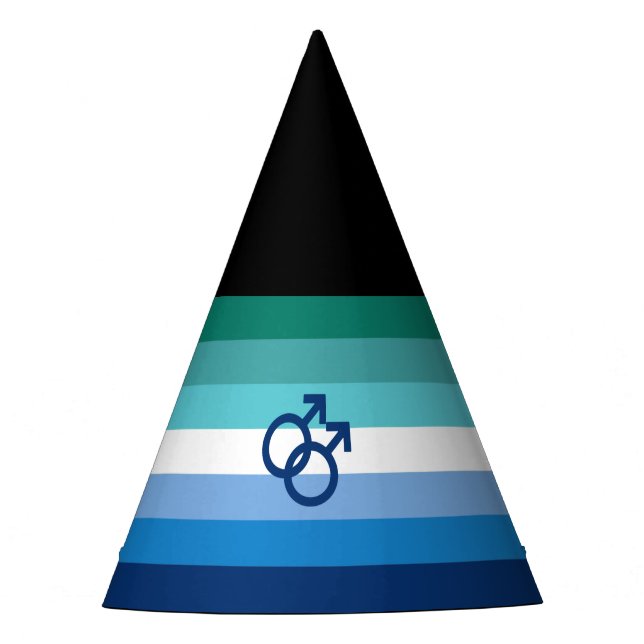 Chapeaux De Fètes Drapeau MLM Gay Male Pride (Devant)
