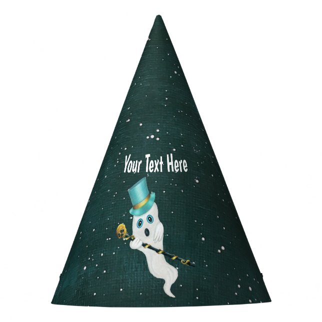 Chapeaux De Fètes Drôle Fantôme flottant portant bleu Top Hat Skull (Devant)